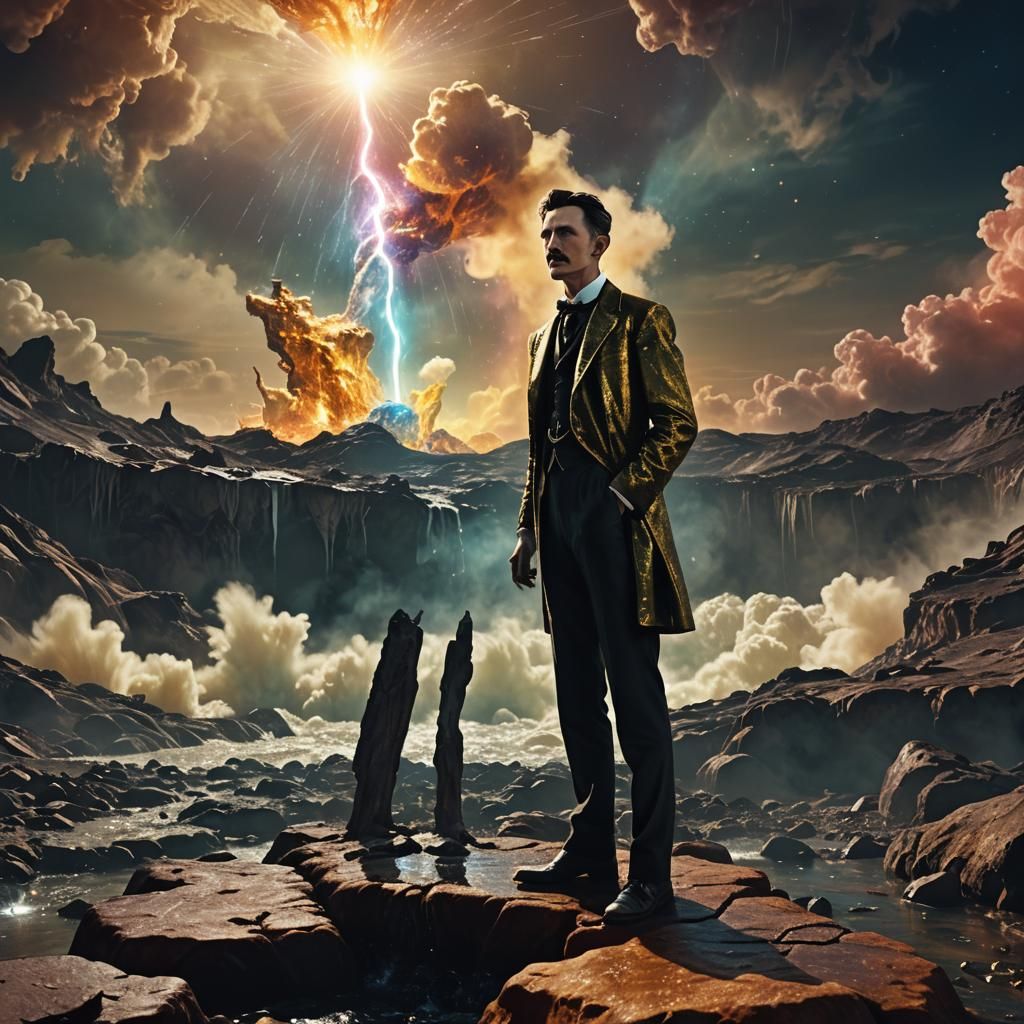 Tesla on Venus: Cinematic Sci-Fi Film Still