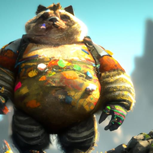 Detailed Fursuit in a Matte Painting Style