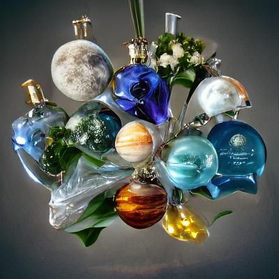 Celestial Glass Ornaments Bouquet in Vibrant Colors