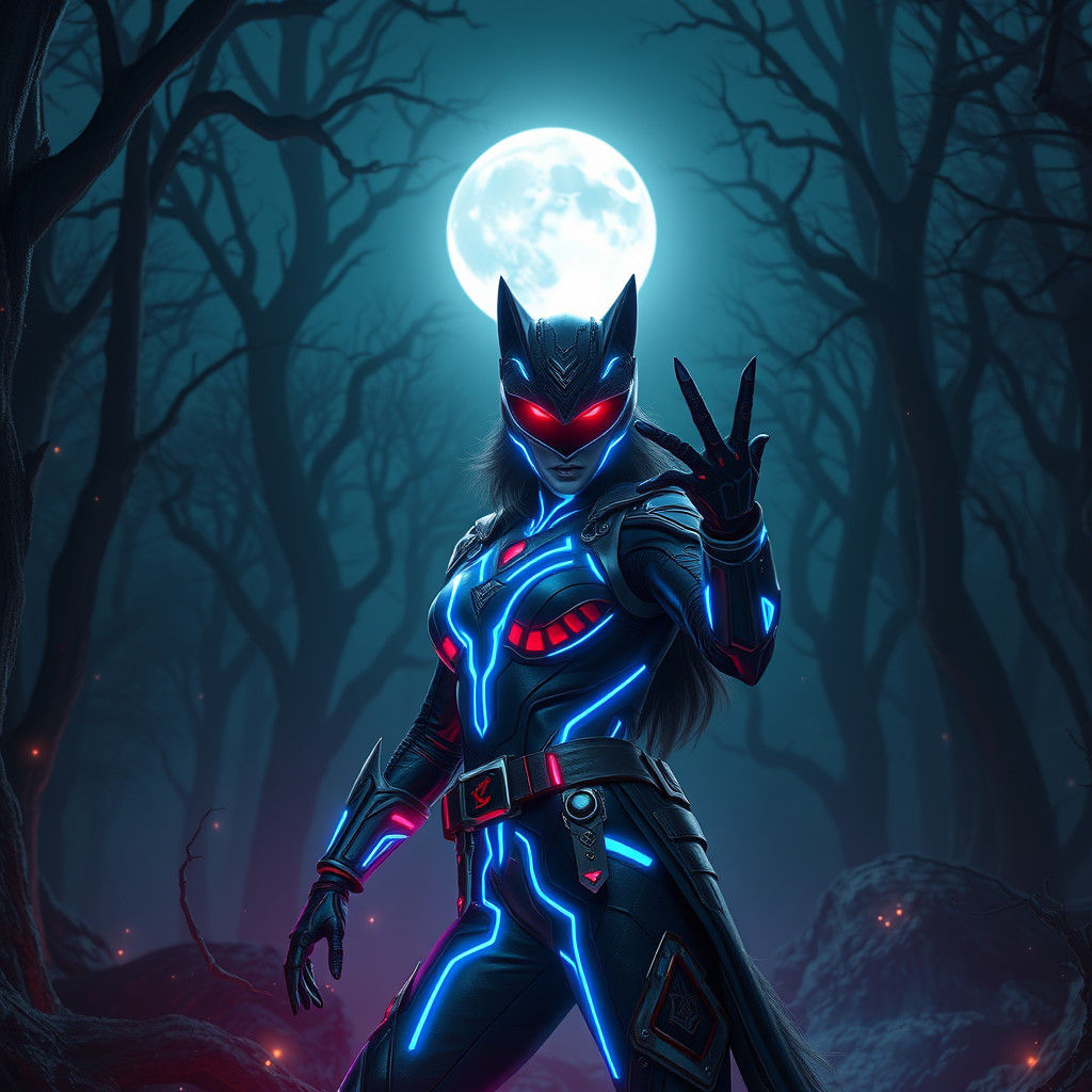 Wolf Power Ranger Villain in Mystical Forest