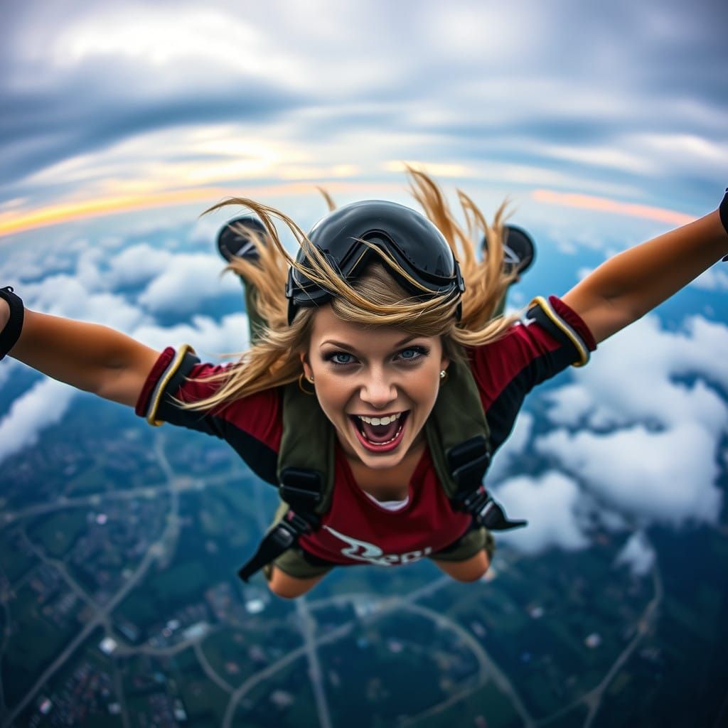 Taylor Swift in Breathtaking Skydiving Moment