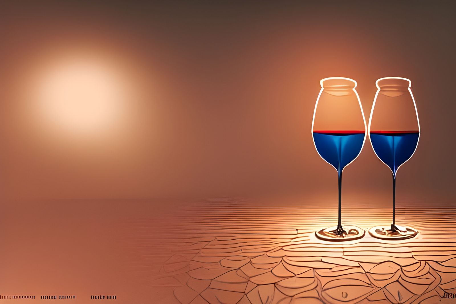 Anthropomorphic Wine Glass in Detailed 3D Illustration