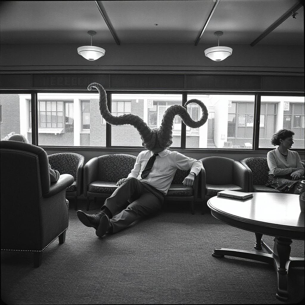 Surreal Tentacled Figure in Eccentric Photo