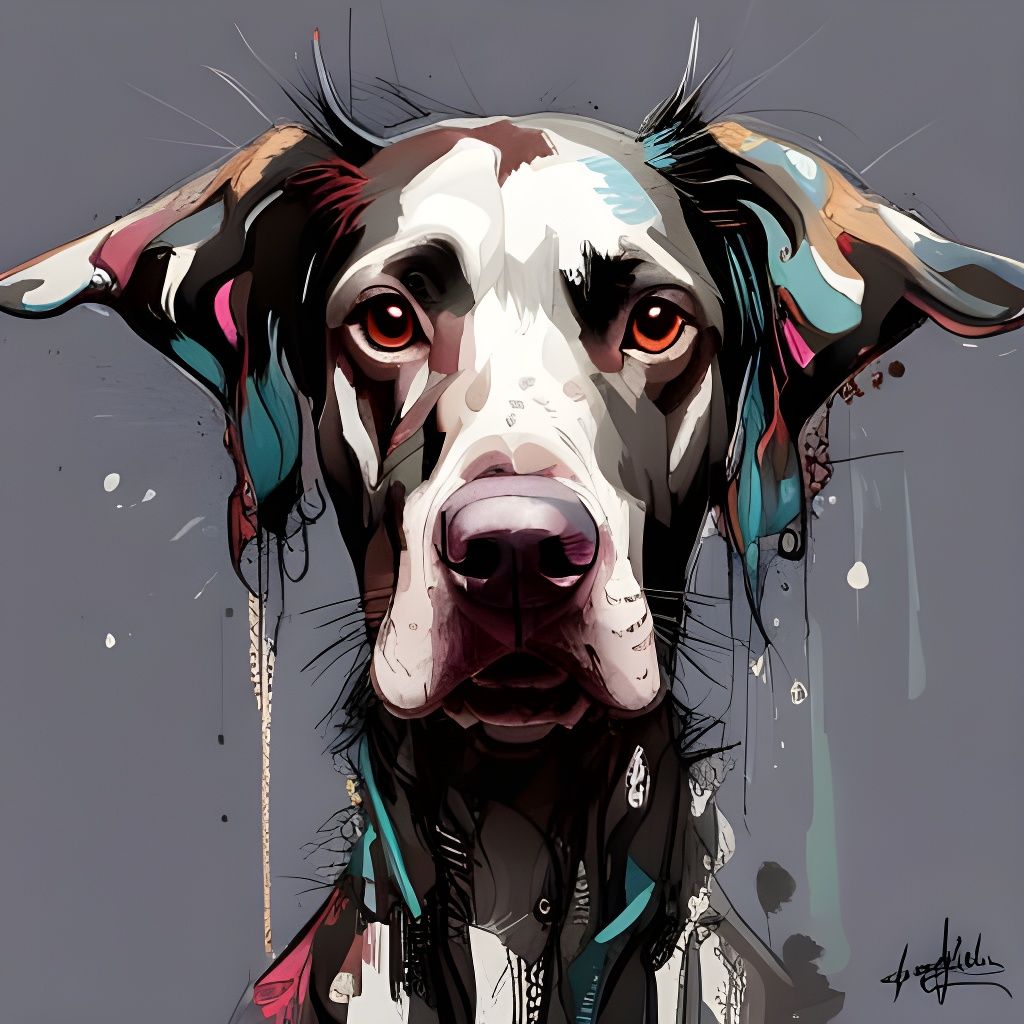 Great Dane Speedpaint with Doe Eyes