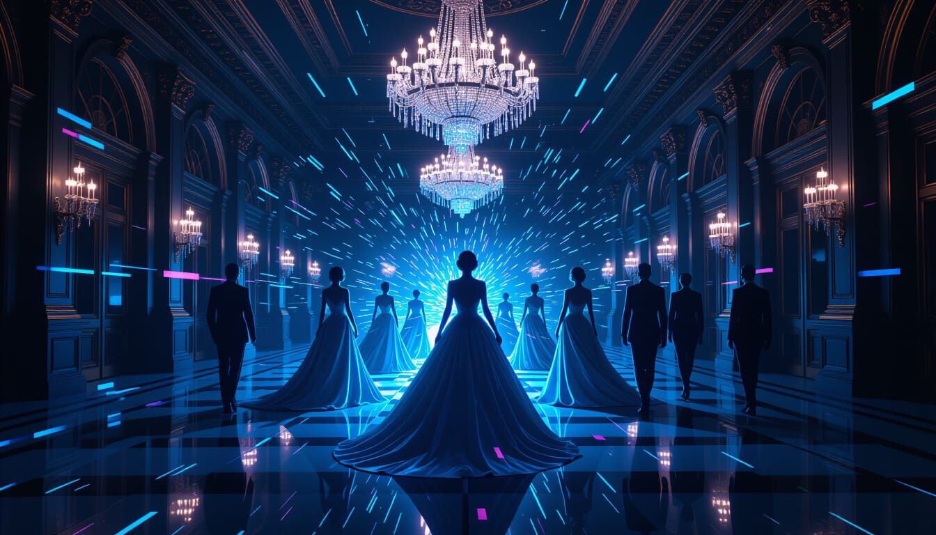 Cyberpunk Glitch Scene with Digital Distortion Effects