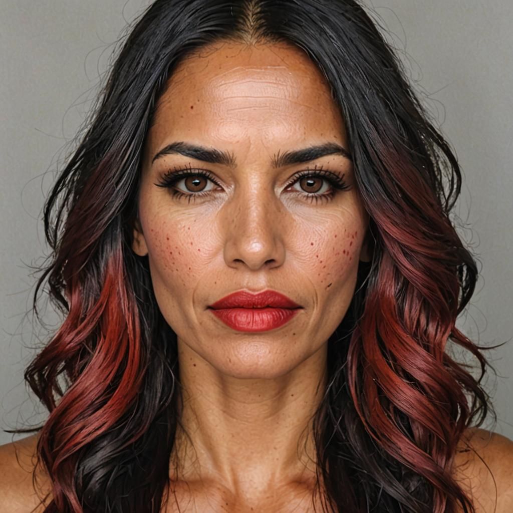 Taíno Woman with Flowing Hair and Exotic Beauty