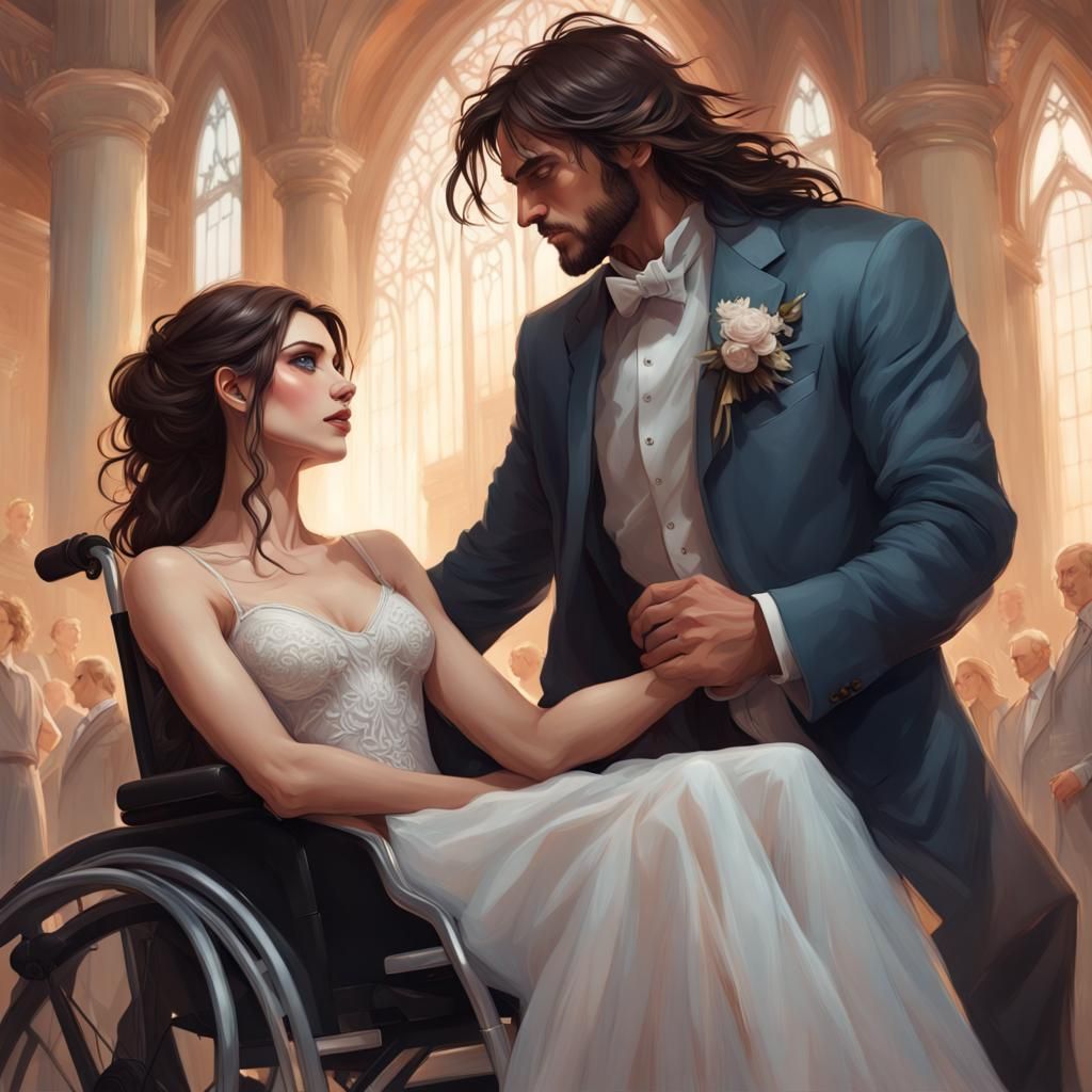 Bride and Groom's First Dance: Hyperdetailed Portrait