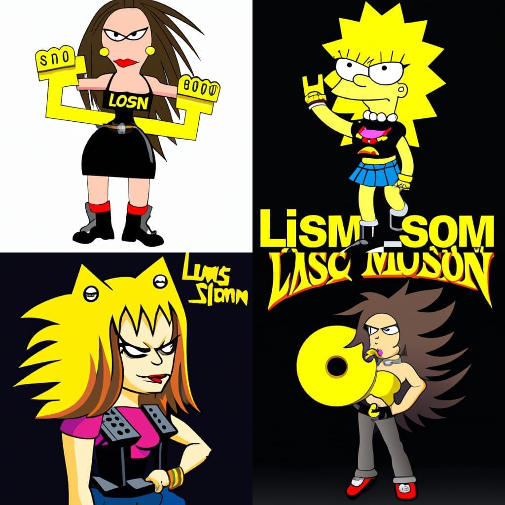 Lisa Simpson Channels 80s Heavy Metal