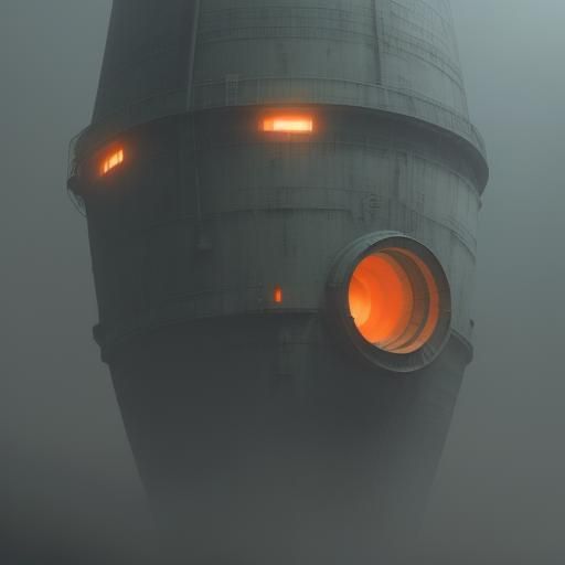 Luminescent Spaceship Ascends on Barren Planet: Concept Art