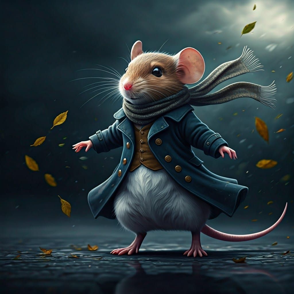 Mouse in Stormy Wind, Atmospheric Realism