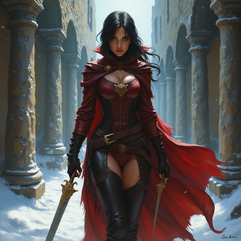 Seductive Warrior in Game of Thrones Fantasy