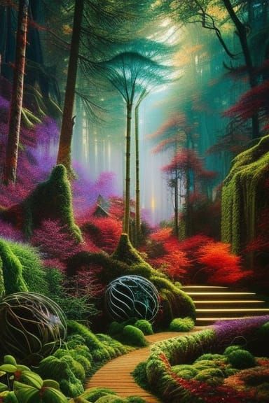 Dragon-Woman Transhumanism in Forest Exposure