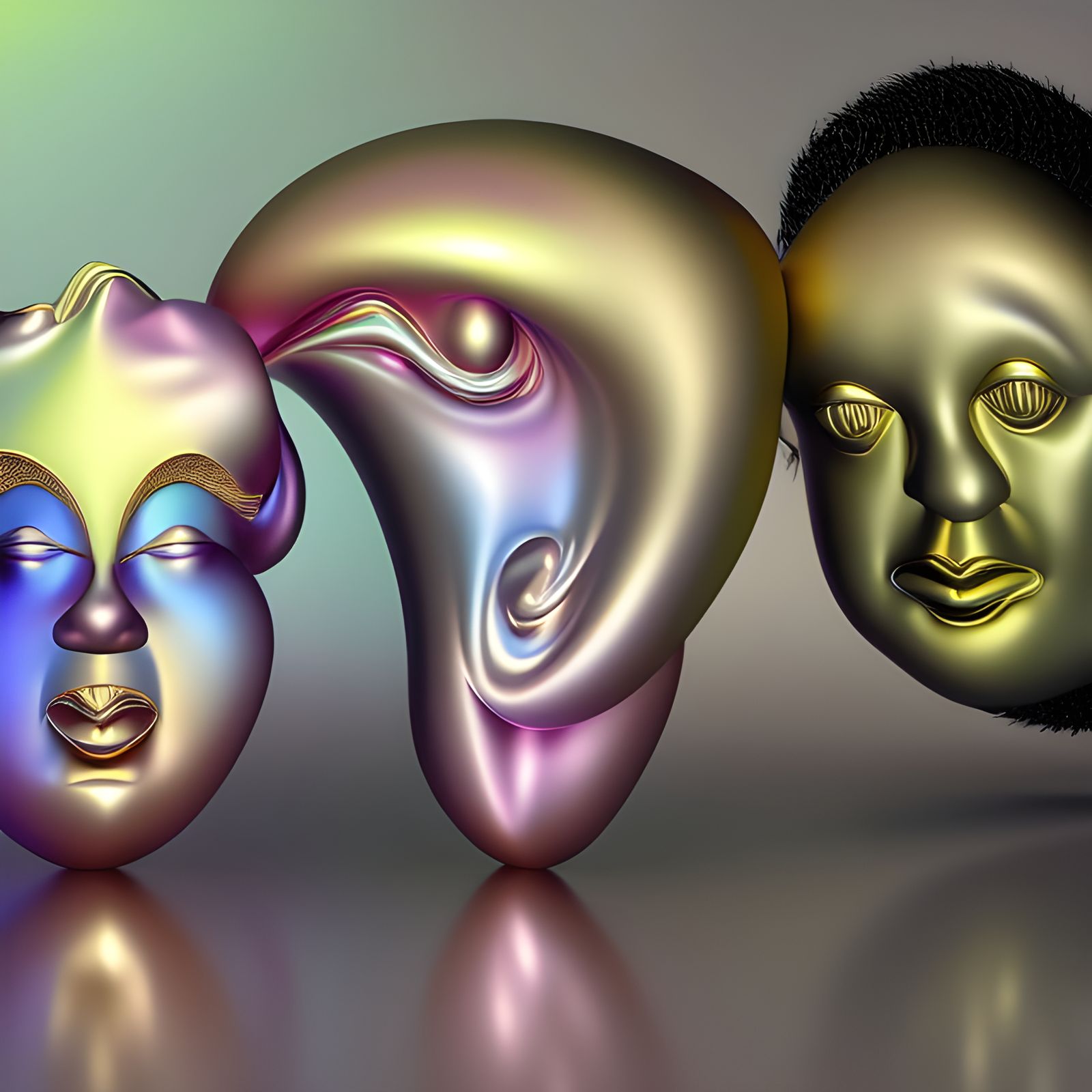 Abstract 3D Fractal Art in Ultrarealism