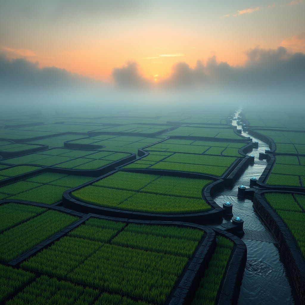 Ethereal Delta Dawn with Fantastical Elements