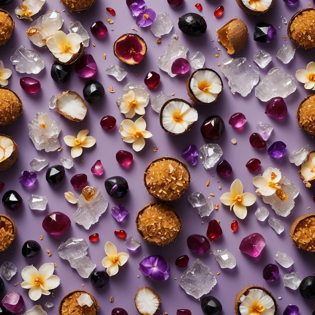 Crystal Still Life with Fruit and Flowers