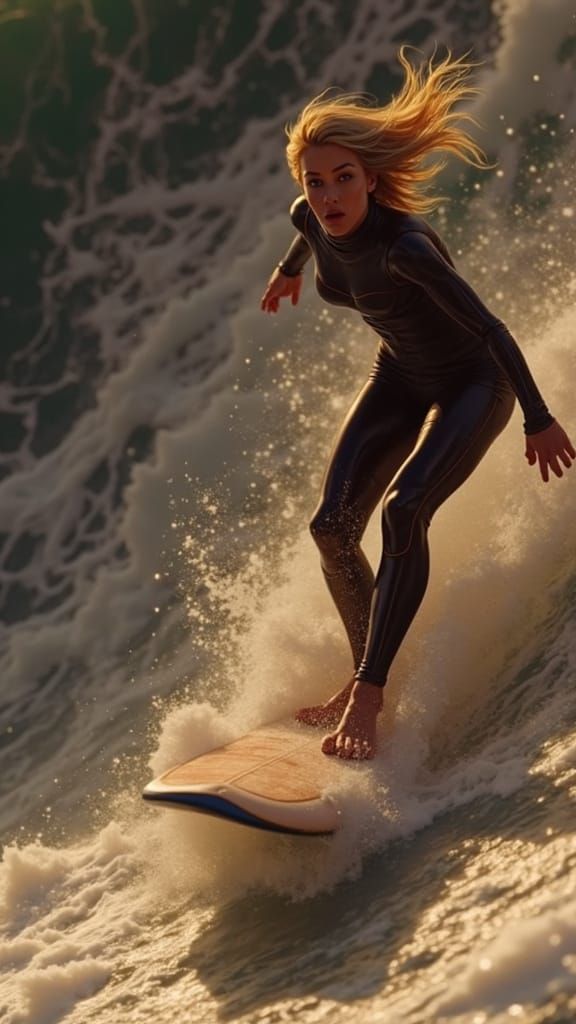 Dynamic Surfing Scene in Comic Book Style with Unreal Engine...