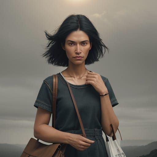 Timeless Canvas Tote Bag in Weathered Canvas with Intricate ...