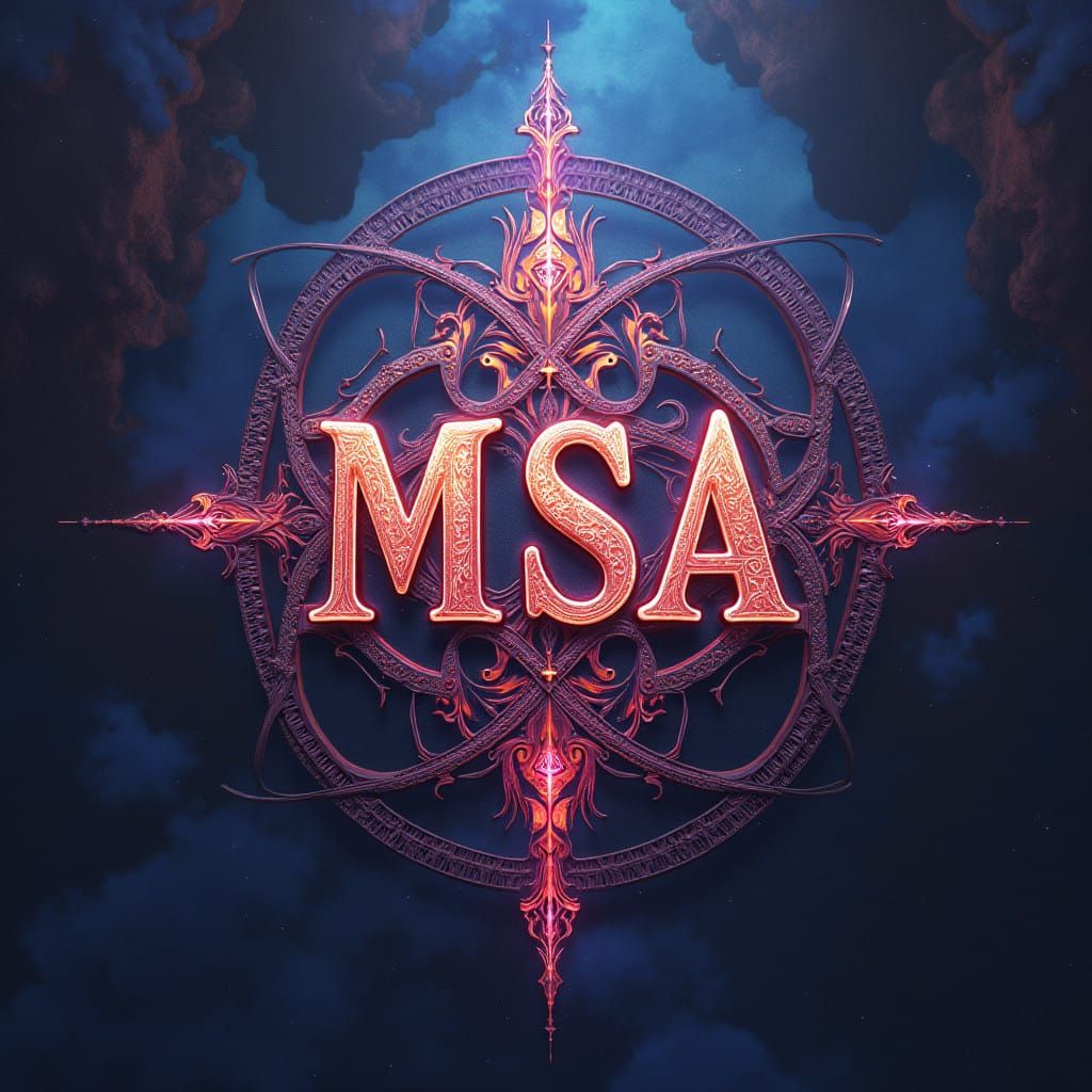 Ethereal MSA Name Design in Vibrant Fantasy Concept Art Styl...