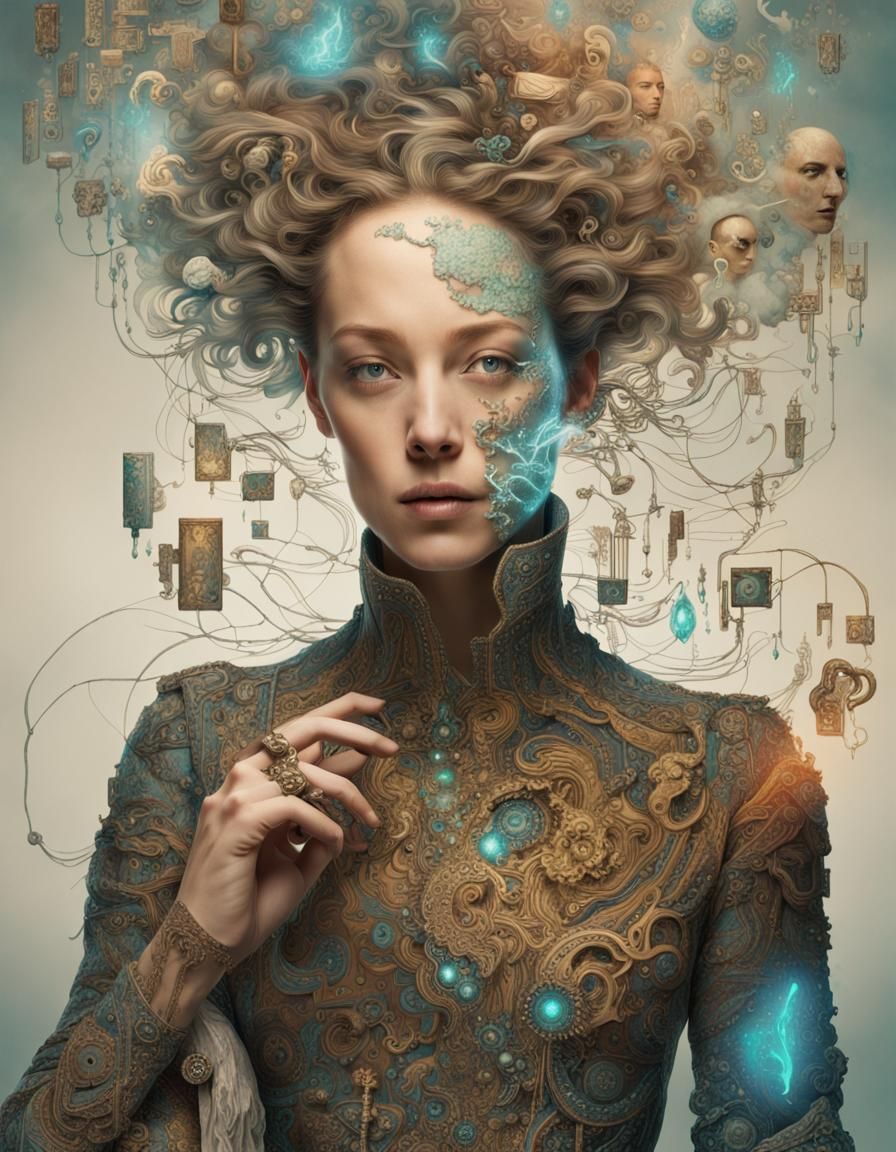 AI Android in Cyberpunk Mystery