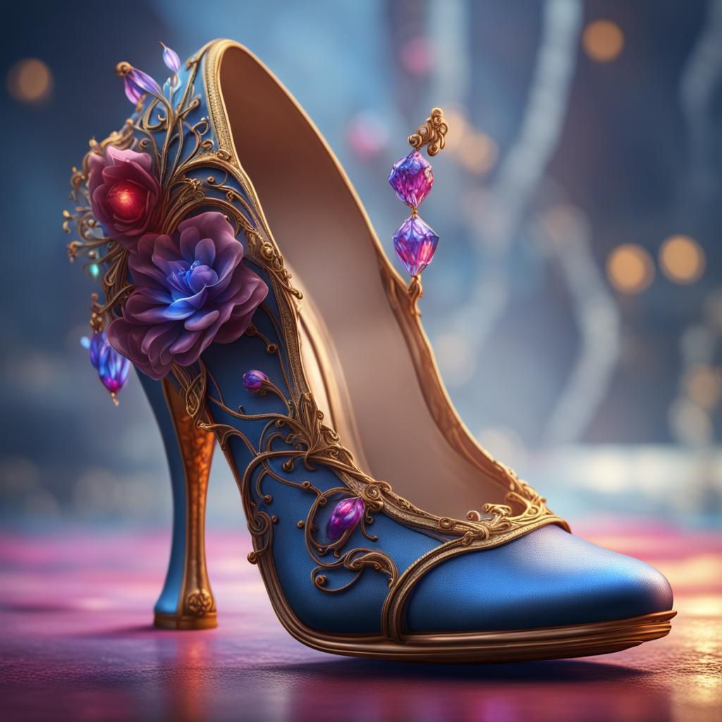 Cinderella's Brilliant Shoes in Detailed Matte Painting