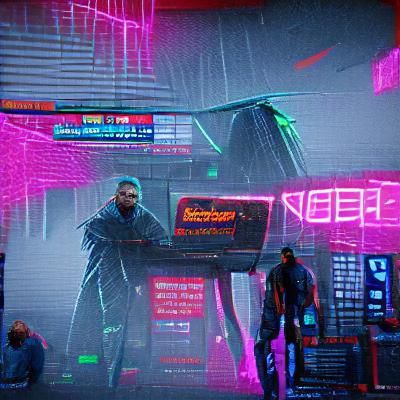 Cyberattack in Cyberpunk 2099 Neon Style
