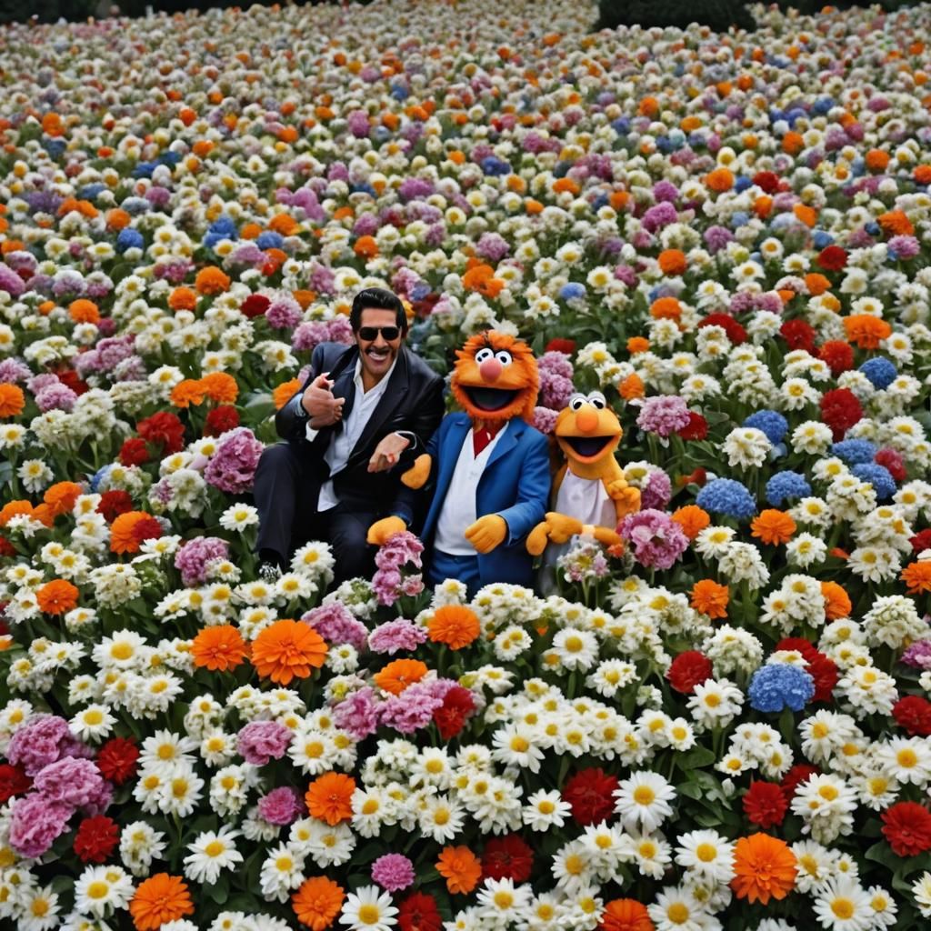 Hyperrealistic Woman Portrait in Orange and Blue