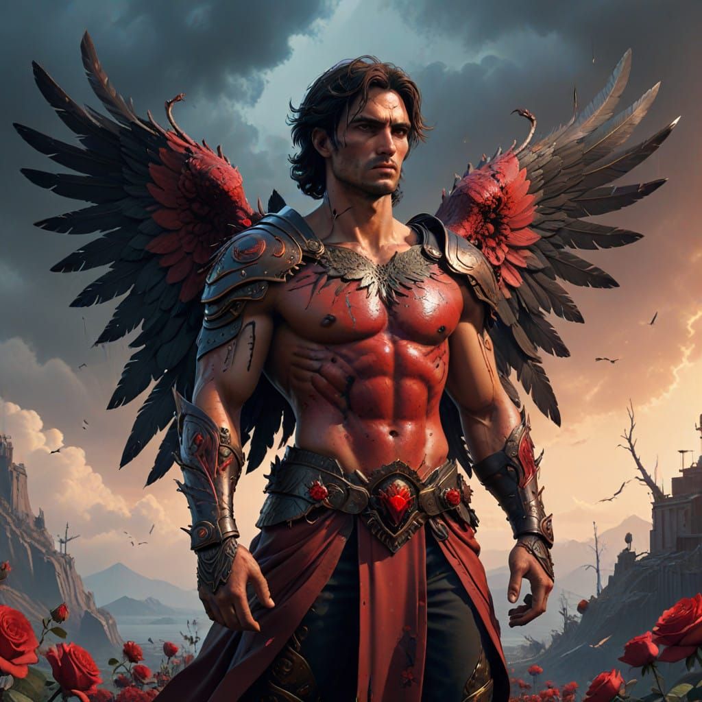 God of Love and Desire: Brooding Eros in Fantasy Armor