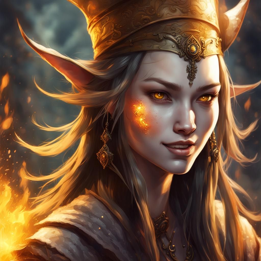 Beautiful Yuan-Ti Sorceress in Detailed Fantasy Art
