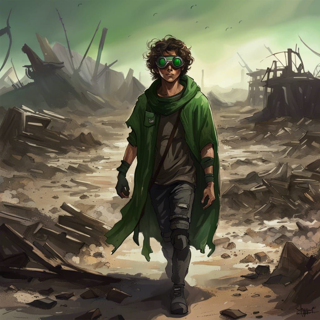 Wasteland Wanderer with Jade Scars