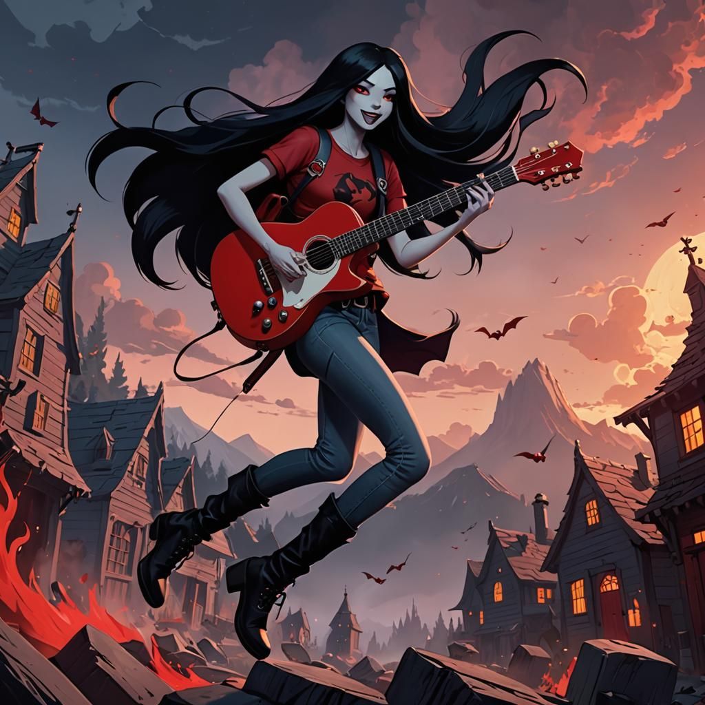 Marceline from Adventure Time with Guitar