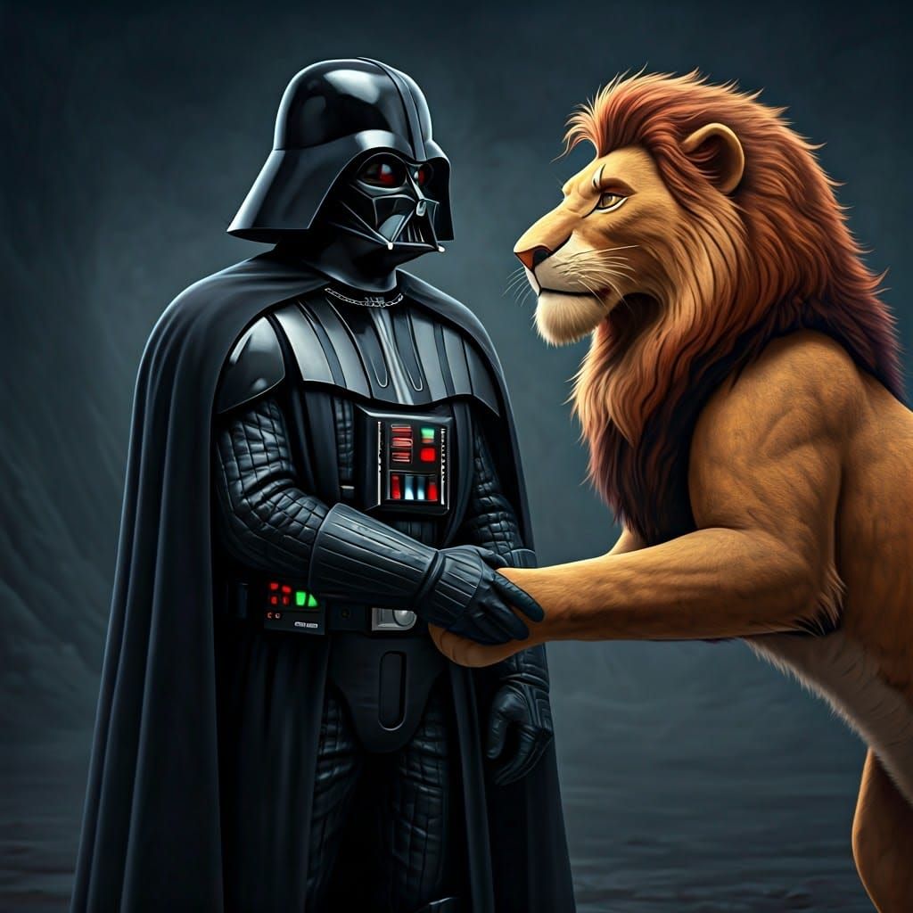 Darth Vader and Mufasa Pay Respects