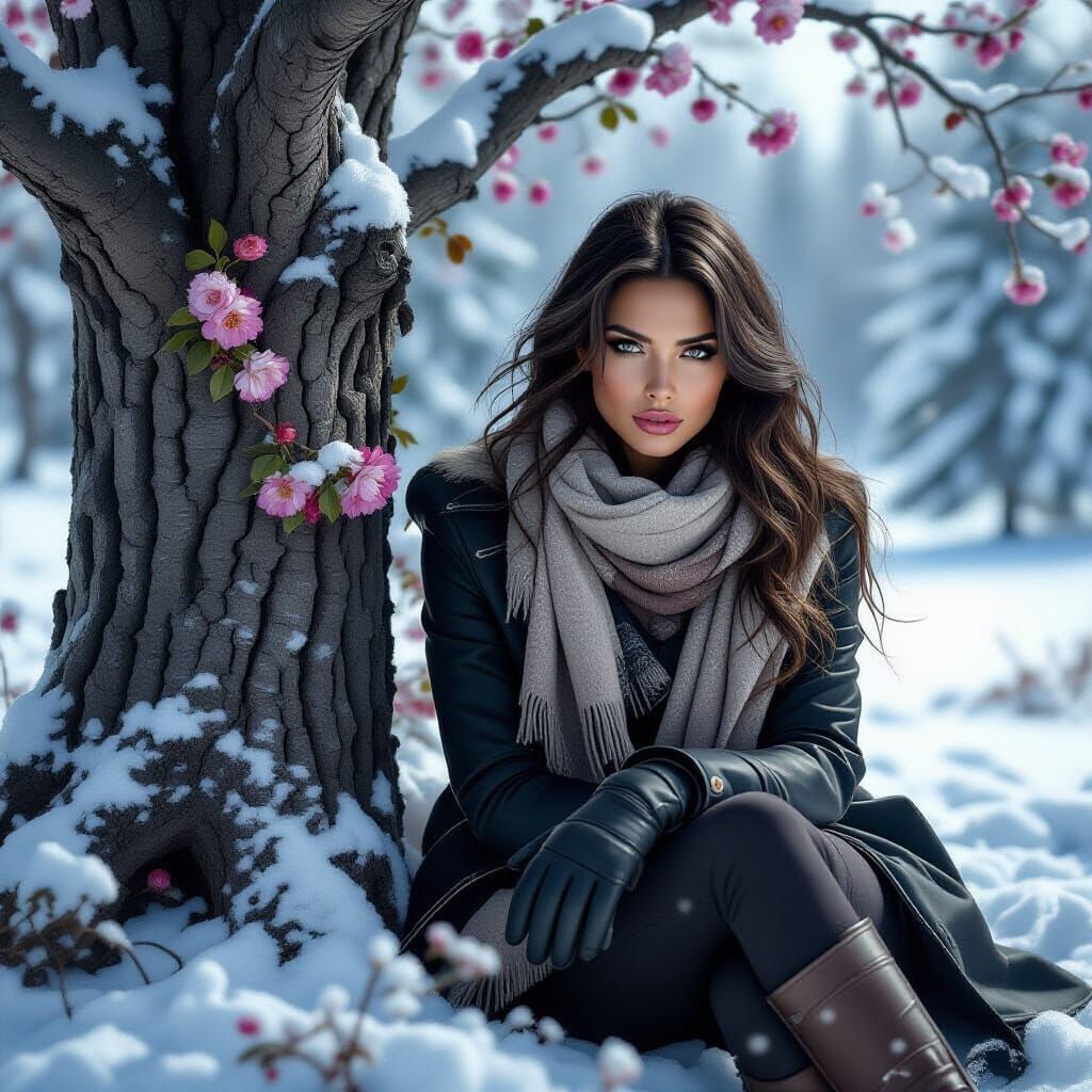 A striking digital painting masterpiece by T.Mann NYC, seaml...