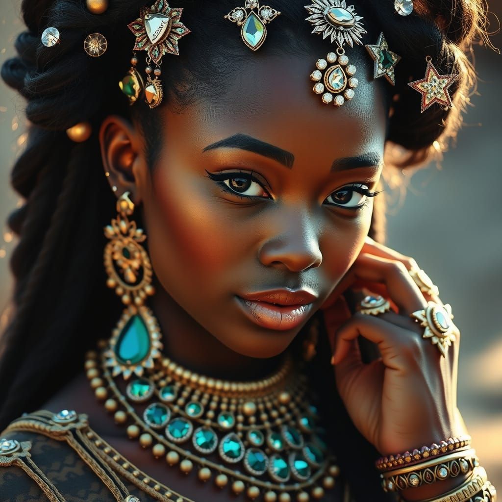 African Royalty in Resplendent Evening Attire