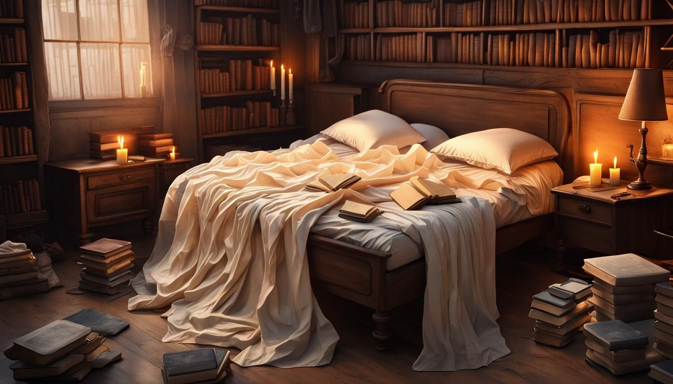 Old Man's Bed in Dreamcore Matte Painting