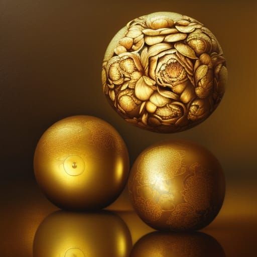 Orbs polished gold