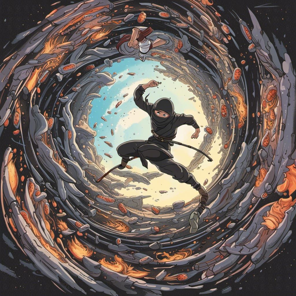 Anime Ninjas Plunge Into Ghibli-Style Portal