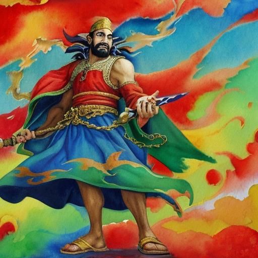 Jafar in Gouache Style Impressionist Painting