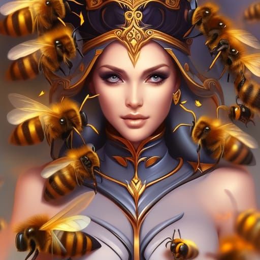 Bee Goddess Concept Art in 8k Resolution