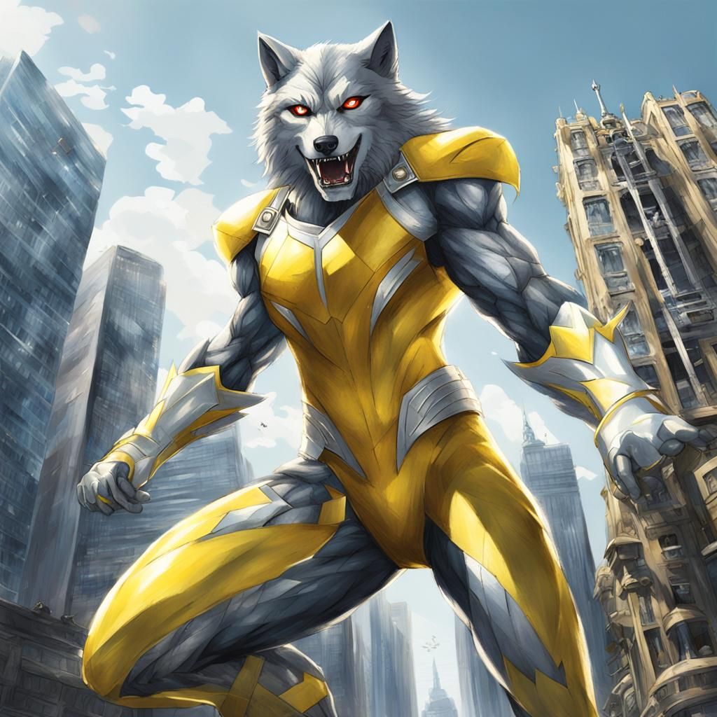 Colossal Wolf Ranger in Epic Anime Battle