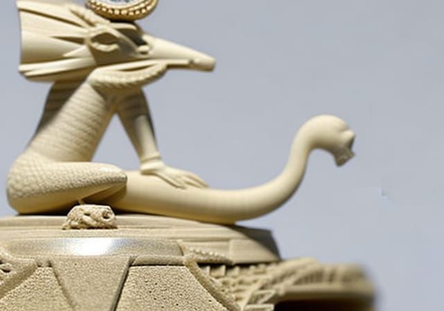 Miniature Etruscan City in Decanter with Ivory Animals