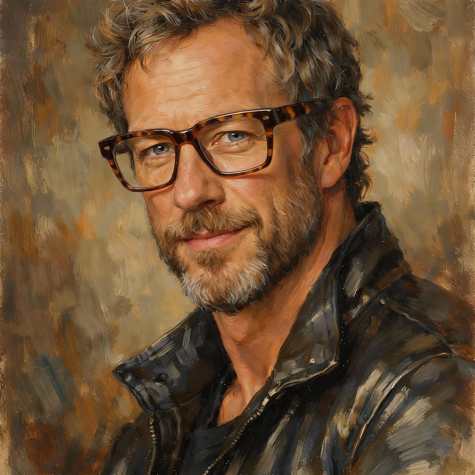 Accurate Oil Painting of Kris Holden Reid in 2024