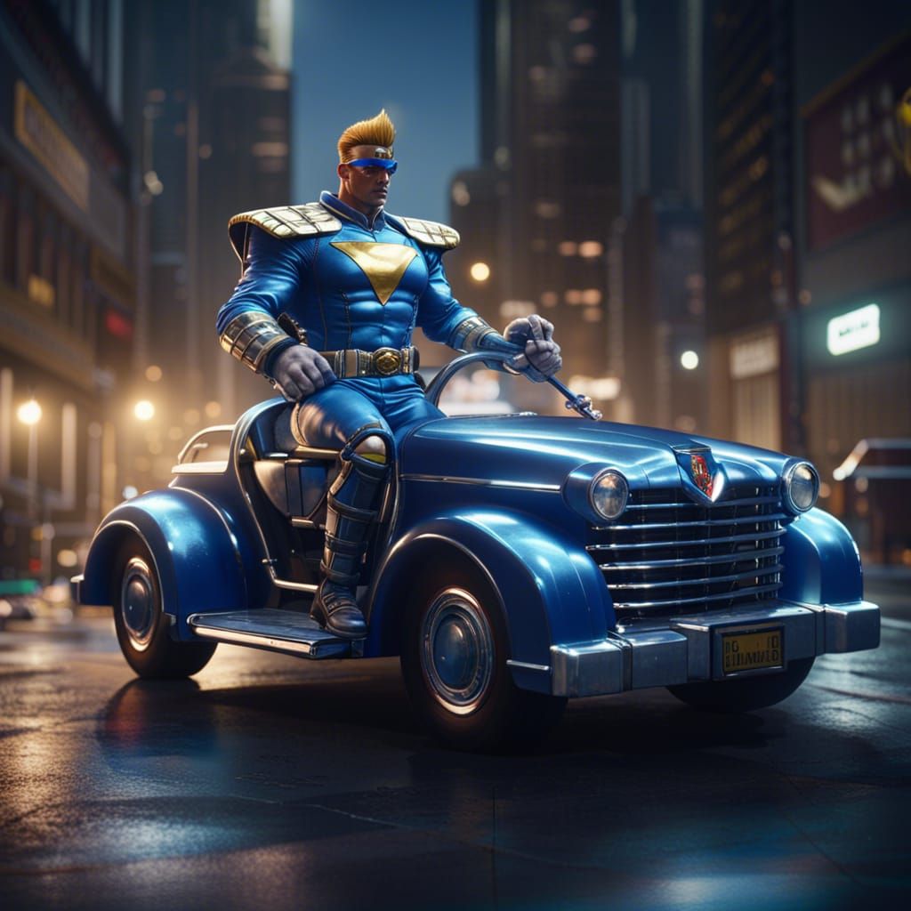 Captain Commando Rides Cadillac: 3D Game Cinematic