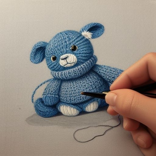 How to Knit a Stockinette Stitch: A Precise Drawing