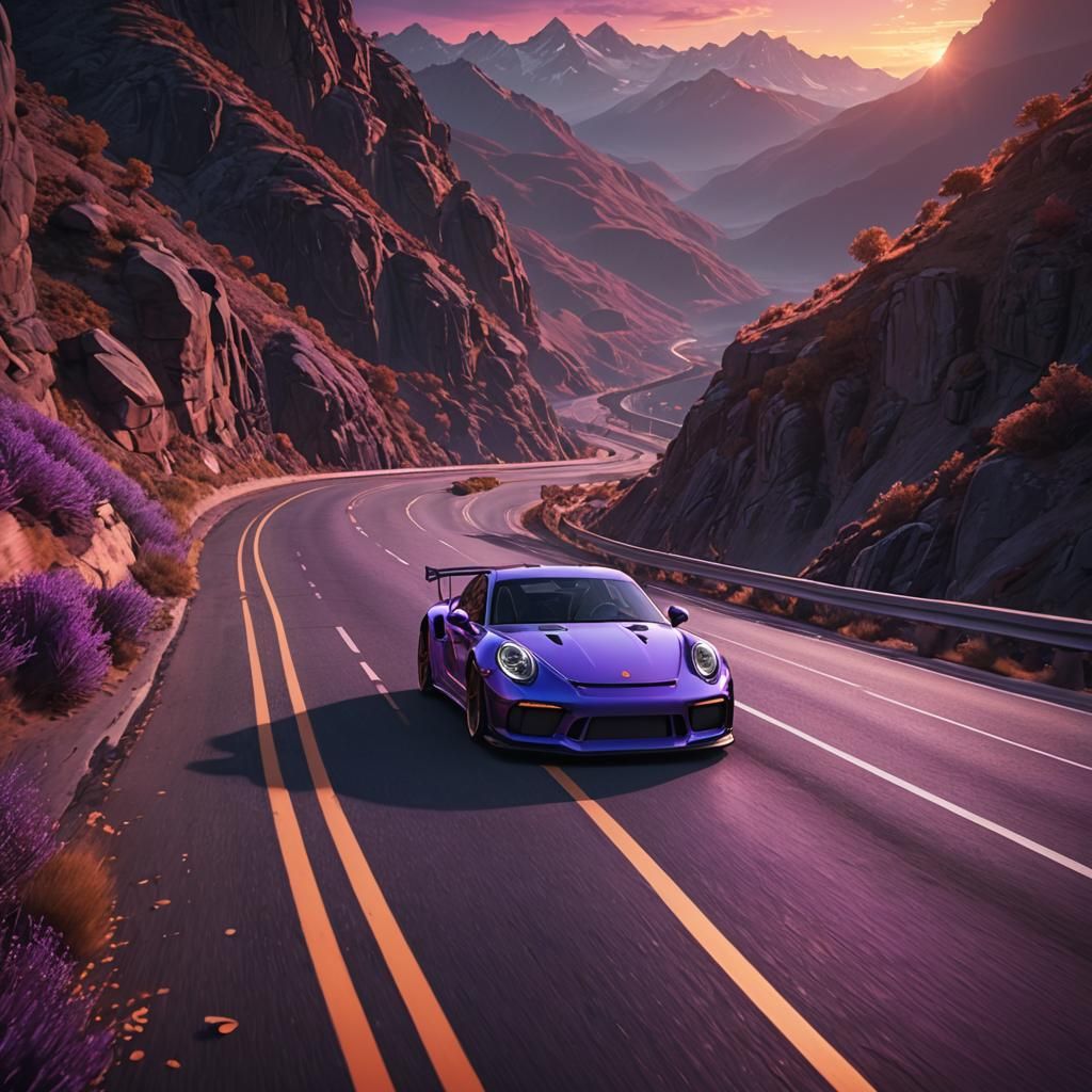 Porsche GT3 RS on Mystical Mountain Road