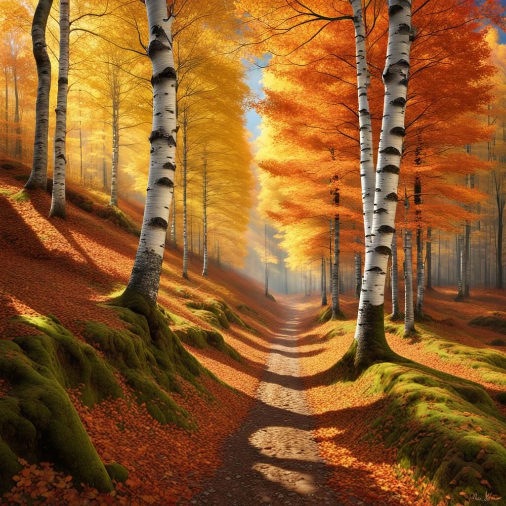 Autumn Forest: Light and Shadow in Million Colors