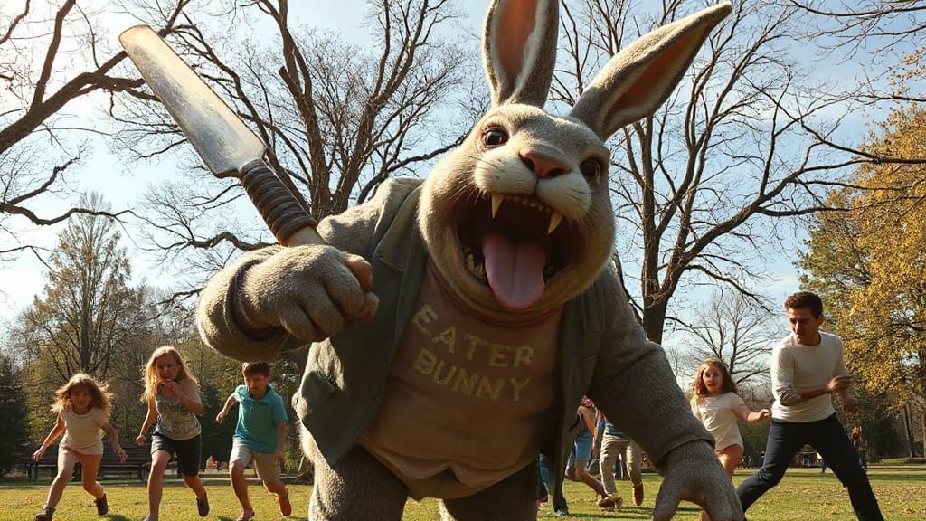 The Easter Bunny before he learned about Dyslexia and switch...