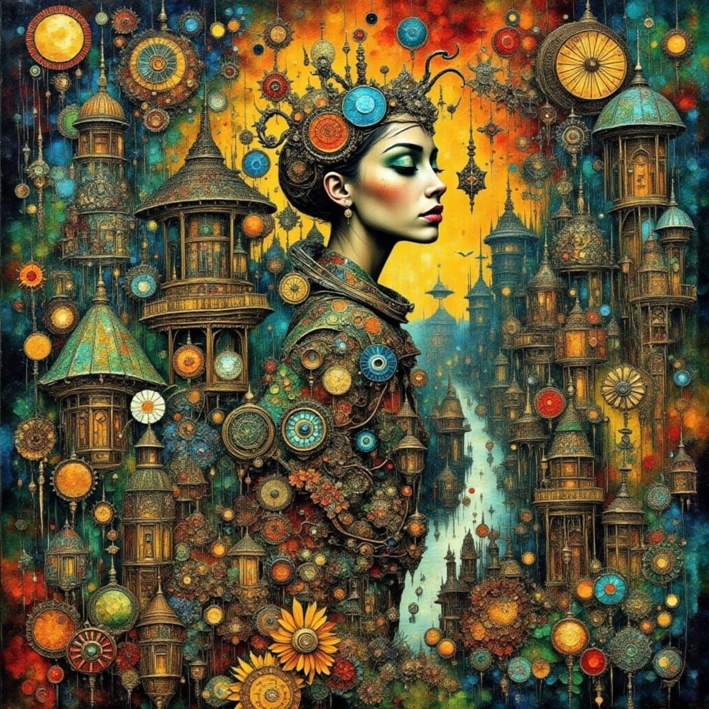 Kinetic Soul Portrait with Rough Diamond Effect