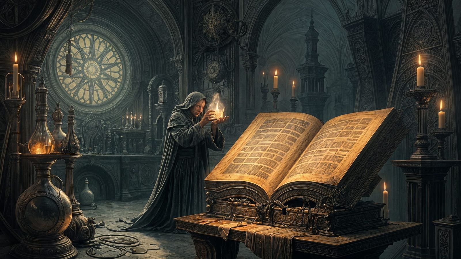 Futuristic Alchemical Challenge: A Gothic Horror Vision