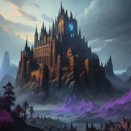 Fantastical Wizard Office: Detailed Matte Painting