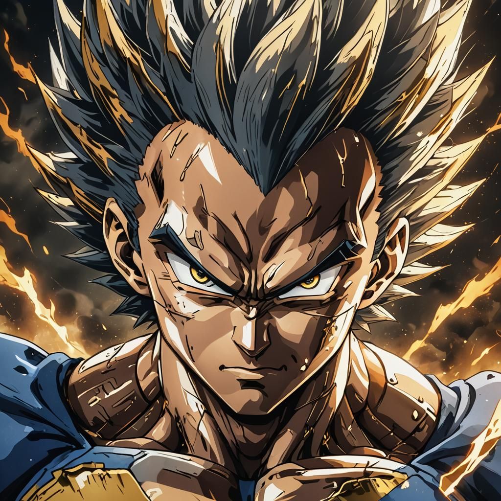 Vegeta Awakens: Ultra Instinct in Anime Style